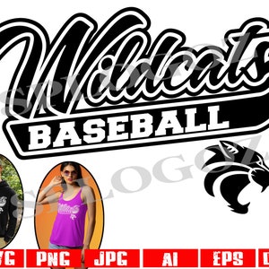Wildcats baseball svg, Wildcat baseball svg, Wildcats svg, Wildcat svg sports, Digital Cut File, School Pride Svg Cricut and Silhouette