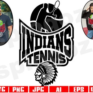 Indians tennis svg Indian tennis svg Indians tennis png Indians png Indians svg Indian svg Indians mascot svg Cricut designs Cricut files