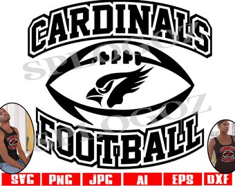 Cardinals football svg, Cardinal football svg, Cardinal svg, Cardinals svg, Cardinal png, Cardinal football png, Cricut files, Cardinals png
