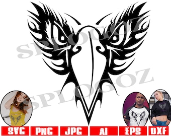 Eagle svg, Eagles svg mascot, Eagle SVG Digital Download,  Eagles face logo for Cricut or Silhouette, School Spirit svg, school spirit svg