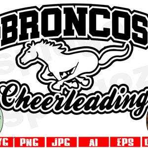 Broncos cheerleading svg cricut designs svg Bronco cheer svg designs Broncos svg files Pliki Bronco svg dla cricut logo svg cheer png