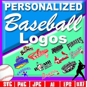 Personalized baseball team logo PNG Custom baseball design for team shirts Custom sports logo digital download Baseball logo for teams