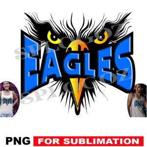 Adler Sublimationsdesign, Adler sublimieren png, Sport png, Adler png, Cricut Silhouette, Adler übertragen, Adler laden das Schullogo herunter