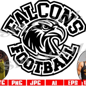 Falcons football svg, Falcon football svg, Falcons svg, Falcon svg, Falcons football png, Falcons png, Cricut designs, Falcon school mascot