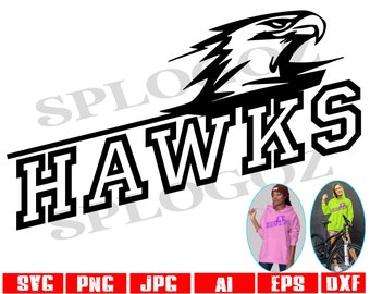 Hawks svg, Hawk svg, Hawks png, Hawks Maskottchen, Hawks Logo, Schulgeist svg, Schulgeist png, Schule svg, Hawks Mom svg, Sport, Cricut svg