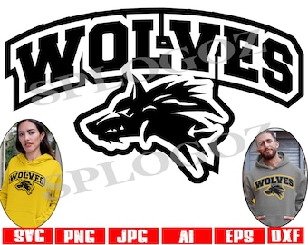 Wolves svg, Wolves svg file, Wolf svg, Wolf svg, Wolves mascot svg, Wolves png, School svg, School spirit shirts, Cricut Silhouette files