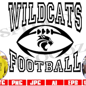 Wildcats svg, Wildcat svg, Wildcats football svg, Wildcat football svg, Cricut Silhouette files, sports svg, Wildcat png, sports jerseys svg