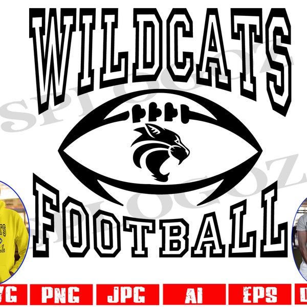 Wildcats svg, Wildcat svg, Wildcats football svg, Wildcat football svg, Cricut Silhouette files, sports svg, Wildcat png, sports jerseys svg