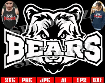 Bears svg, Bear svg, Bear png, Bears png, sports svg, sports, Cricut designs svg, Bears logo svg, Bears team png, Bears tshirt logo, Bears