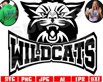 Wildcats mascot svg Wildcats svg Wildcat svg Wildcats logo Wildcats design svg Wildcats School spirit svg Cricut projects Wildcats mom svg