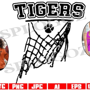 Tiger Basketball svg, Tiger Basketball svg, Tigers svg Tigers kratzt svg, Digital Cut File Schule Pride svg Cricut und Silhouette Sport