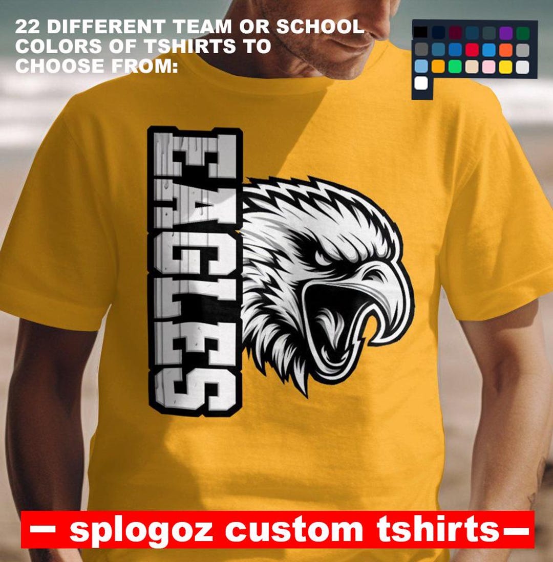 Eagle Mascot Shirt, School Spirit Tshirt, Eagle Team Shirt, Men's