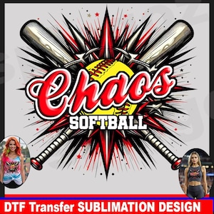 Chaos softball png, Chaos softball logo, Custom sublimation png, Chaos png, sports jersey png, tumbler png, DTF transfer Chaos tshirt png