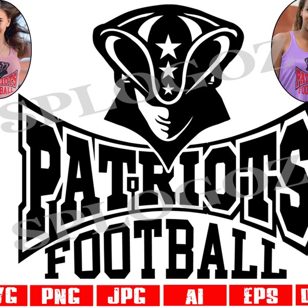 Patriots football svg, Patriot football svg, Patriot svg, Patriots svg, Patriots football png, Patriots school mascot svg, Cricut svg