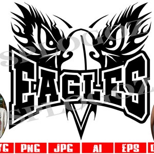 Eagle svg, Eagles svg mascot, Eagles png, Eagles download  SVG Cut File, SVG for Cricut or Silhouette, School Spirit svg, Team sports png