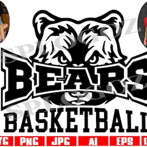 Bears basketball svg, Bear basketball svg, Bears svg, Bear svg, Bears basketball png, Bears png, Cricut designs files, sports, Bears mascot