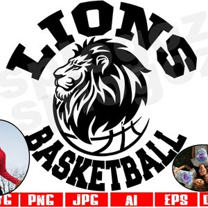 Lions svg, Lions basketball svg, Lion svg, Lion basketball svg, Lions mascot svg, Lions mascot png, Lions png, Cricut design files, Lion png