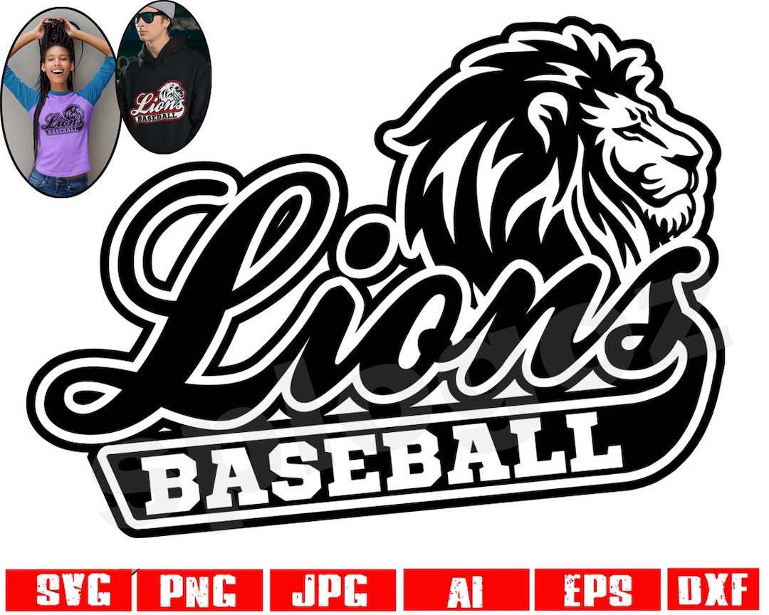 Lions Baseball Svg Lion Baseball Svg Lions Baseball Png Lions Svg Lion Svg Lions Mascot Svg