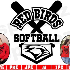 Svg de softball Redbirds Svg de softball Redbird oiseaux rouges Svg oiseau rouge Svg oiseaux rouges softball png Svg de softball oiseau rouge Cricut svg Cricut project