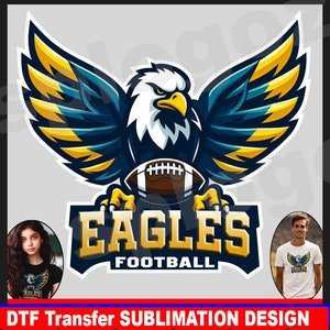 Adler Fußball png, Adler PNG, Sublimation png, Adler Sublimation. Schulgeist Design, Sportteamlogo, Adler-T-Shirt, Adlerlogo