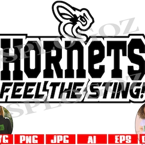 Hornets svg, Hornet svg, Hornets mascot svg, Hornets logo, SVG Cut File, SVG for Cricut or Silhouette, School Spirit,  sports Hornets png