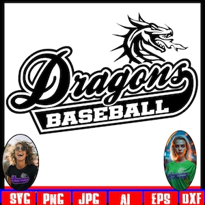Dragões de beisebol svg Dragão de beisebol svg Dragões de beisebol png Dragões svg Dragão svg Mascote de dragões svg Projetos Cricut Logotipo de dragões svg