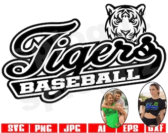 Béisbol de los Tigres SVG Béisbol de los Tigres SVG Béisbol de los Tigres PNG de los Tigres SVG de los Tigres SVG de la mascota de los Tigres SVG de Cricut Diseños de Cricut Archivo PNG de los Tigres
