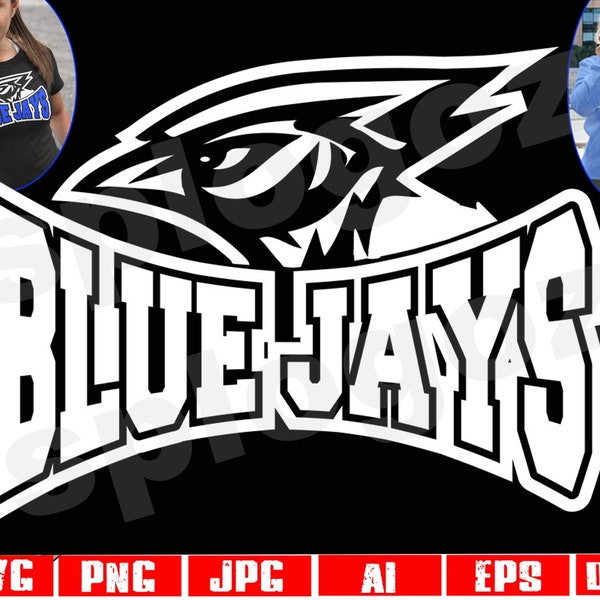 Blue Jays svg Blue Jay svg Bluejays svg Bluejay svg Blue Jays mascot svg BlueJay mascot logo school spirit svg Cricut svg Blue Jays png file