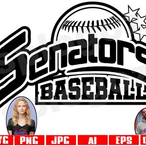 Senators baseball svg files for Cricut baseball svg Senator baseball svg designs Senators svg Senator svg school spirit png sports design