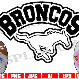 Broncos svg, Bronco svg, Bronco png, Broncos png, Broncos sport, Cricut design file, Silhouette svg, sports, Bronco shirt school spirit svg