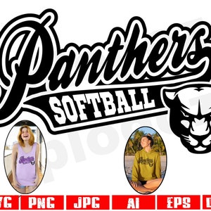 Panthers softball svg Panther softball svg Panthers softball png Panther svg Panthers svg Panthers svg file school spirit svg Cricut designs