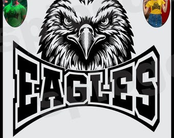 Eagle svg, Eagles svg mascotte, Eagles png, Eagles download gesneden SVG-bestand, SVG voor Cricut of Silhouette, School Spirit svg, DTF-overdracht png