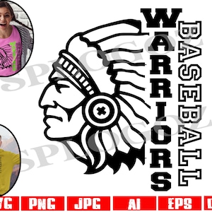 Warriors baseball svg, Warriors baseball svg, Warriors svg, Warrior svg design  school mascot, School Pride Svg Cricut and Silhouette sports