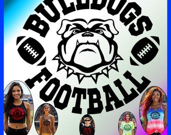 Bulldogs football SVG file Bulldogs mascot svg school spirit design Bulldogs football png Bulldogs  sublimation PNG DTF transfer Cricut