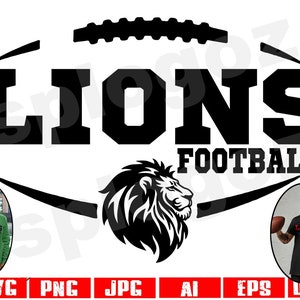 Lions football svg Lion football svg Lions football png Lion svg Lions svg Lions png Lions mascotte svg Cricut designs Cricut svg Lions logo