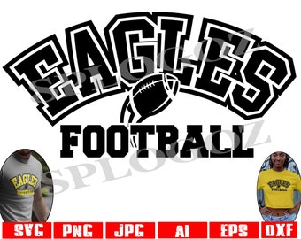 Eagle football svg, Eagles football svg, Eagle svg, Eagles svg, Eagles mascot svg, Cricut or Silhouette files, School Spirit svg, jerseys