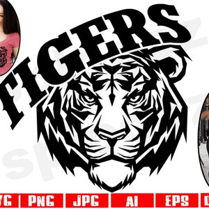 Tigers svg Tiger svg Tigers png Tiger png Tigers mascot svg school spirit svg Tiger school svg Cricut svg files Cricut projects Tigers logo