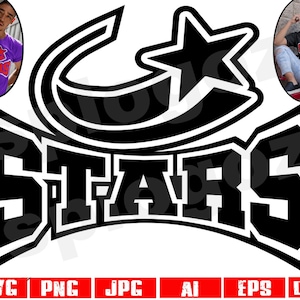 Fichier svg étoiles étoiles svg étoiles png mascotte étoiles école esprit logo sport svg étoiles logo fichiers svg pour cricut conceptions étoiles maman svg étoile