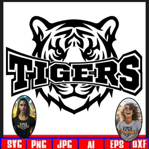 Tiger Maskottchen svg, Tiger Maskottchen svg, Cricut Silhouette Dateien, Tigers png, Tiger Schulgeist svg, Tigers Logo, Tigers Sport-Shirt