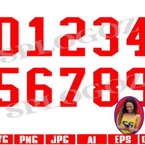 Police de numéro de bloc Yale college, Clipart police de maillot de sport, Cricut, Silhouette, SVG PNG Jpeg, pour les bannières de signes de maillots coupe fichier baseball
