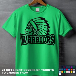 Warriors tshirt Warriors school spirit shirt Warriors team shirt Warriors logo Warriors design Tshirt Warriors Team shirt Warriors mascot