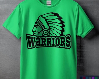 Krieger t-shirt Krieger Schulgeist Hemd Krieger Team Hemd Krieger Logo Krieger Entwurfs-T-Shirt Krieger-Team Hemd Krieger-Maskottchen