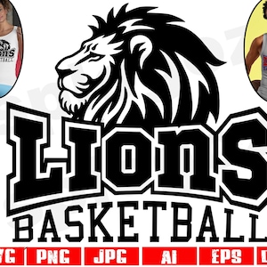 Lions basketball svg, Lion basketball svg, Lion svg, Lions svg, Lions basketball png, Lions mascot svg, cricut designs, Lions school mascot