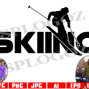 Skiing svg, Skiing svg file, skiing png, skiing design, outdoor sports, SVG Cut File for Cricut or Silhouette, snow ski svg, skier svg