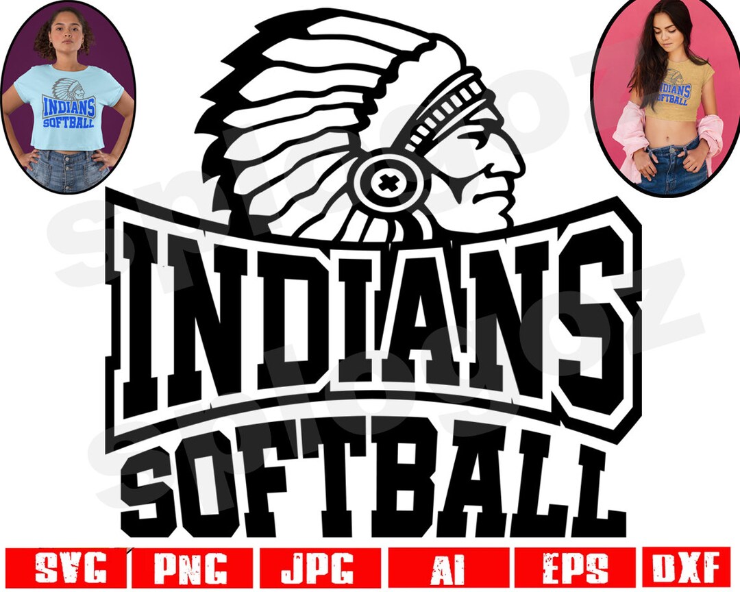 Indians Softball Svg Indian Softball Svg Indians Softball Png Etsy