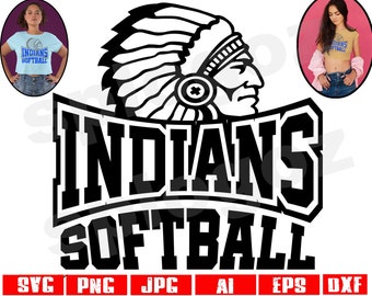 Indians softball svg Indian softball svg Indians softball png Indians svg Indian svg Indians mascot svg Indians Cricut projects Cricut svg