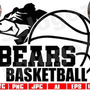 Bears basketball svg Bear basketball svg Bears basketball png Bears svg Bear svg Bears mascot svg Bears logo Cricut designs Bears mascot png