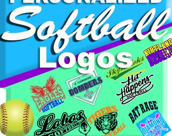 Personalized softball Custom logo design Logo design for sports Custom drawing Personalized images Personalized logo Sports logo design