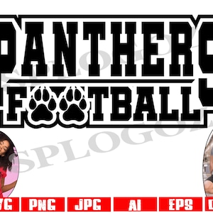 Panthers voetbal svg, Panther voetbal svg, Panther svg, Panthers svg, sporttrui, Cricut of Silhouette, voetbal svg png dxf, sport