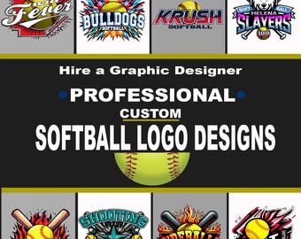 Personalized softball Custom logo design Logo design for sports Custom drawing Personalized images Personalized logo DTF transfers